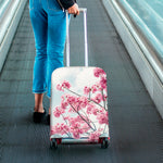 Pink Cherry Blossom Print Luggage Cover
