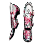 Pink Cherry Blossom Print Muay Thai Shin Guard