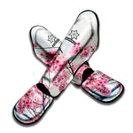 Pink Cherry Blossom Print Muay Thai Shin Guard