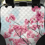Pink Cherry Blossom Print Pet Car Back Seat Cover