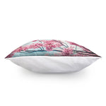 Pink Cherry Blossom Print Pillow Cover