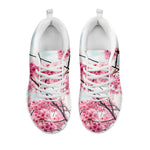 Pink Cherry Blossom Print White Sneakers