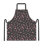 Pink Cherry Pattern Print Apron