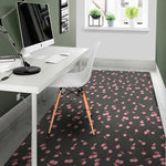 Pink Cherry Pattern Print Area Rug