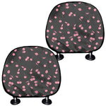 Pink Cherry Pattern Print Car Headrest Covers
