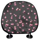 Pink Cherry Pattern Print Car Headrest Covers