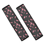 Pink Cherry Pattern Print Car Seat Belt Covers