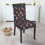 Pink Cherry Pattern Print Dining Chair Slipcover