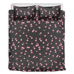 Pink Cherry Pattern Print Duvet Cover Bedding Set