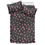 Pink Cherry Pattern Print Duvet Cover Bedding Set