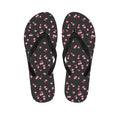 Pink Cherry Pattern Print Flip Flops