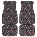 Pink Cherry Pattern Print Front and Back Car Floor Mats