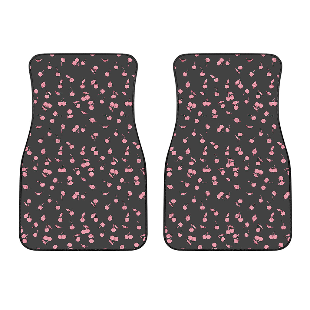 Pink Cherry Pattern Print Front Car Floor Mats