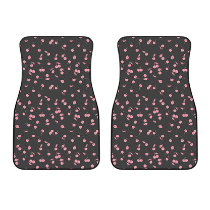 Pink Cherry Pattern Print Front Car Floor Mats