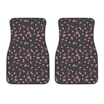 Pink Cherry Pattern Print Front Car Floor Mats