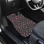 Pink Cherry Pattern Print Front Car Floor Mats