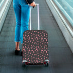 Pink Cherry Pattern Print Luggage Cover