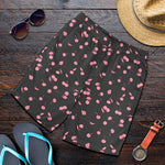Pink Cherry Pattern Print Men's Shorts