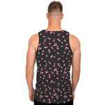 Pink Cherry Pattern Print Men's Tank Top