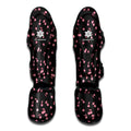 Pink Cherry Pattern Print Muay Thai Shin Guards