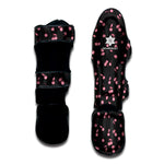 Pink Cherry Pattern Print Muay Thai Shin Guard