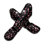 Pink Cherry Pattern Print Muay Thai Shin Guard