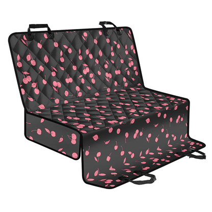 Pink Cherry Pattern Print Pet Car Back Seat Cover