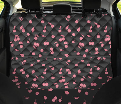 Pink Cherry Pattern Print Pet Car Back Seat Cover