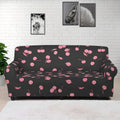 Pink Cherry Pattern Print Sofa Cover