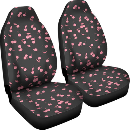 Pink Cherry Pattern Print Universal Fit Car Seat Covers