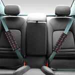 Pink Christmas Flamingo Pattern Print Car Seat Belt Covers