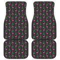 Pink Christmas Flamingo Pattern Print Front and Back Car Floor Mats