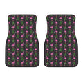 Pink Christmas Flamingo Pattern Print Front Car Floor Mats