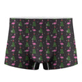 Pink Christmas Flamingo Pattern Print Men's Boxer Briefs