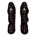 Pink Christmas Flamingo Pattern Print Muay Thai Shin Guards