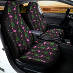 Pink Christmas Flamingo Pattern Print Universal Fit Car Seat Covers