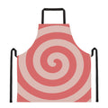 Pink Circle Swirl Print Apron