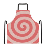 Pink Circle Swirl Print Apron