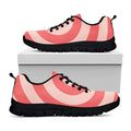 Pink Circle Swirl Print Black Running Shoes