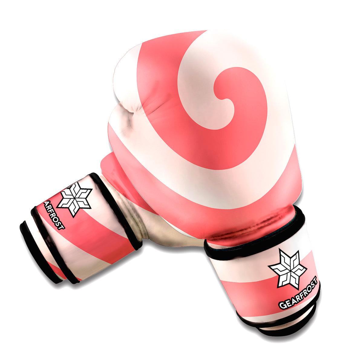 Pink Circle Swirl Print Boxing Gloves