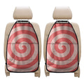 Pink Circle Swirl Print Car Seat Organizers