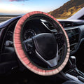 Pink Circle Swirl Print Car Steering Wheel Cover