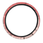 Pink Circle Swirl Print Car Steering Wheel Cover