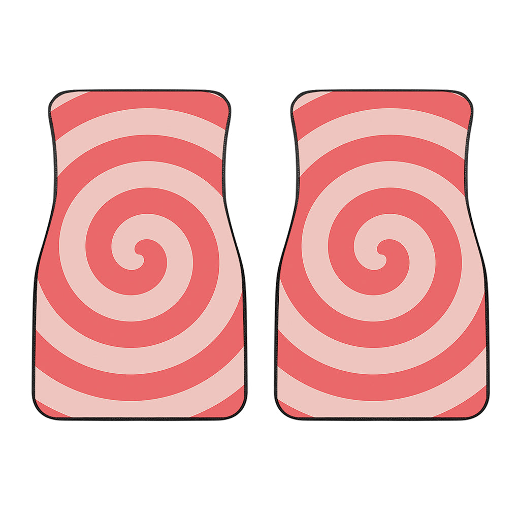 Pink Circle Swirl Print Front Car Floor Mats