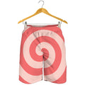Pink Circle Swirl Print Men's Shorts