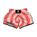 Pink Circle Swirl Print Muay Thai Boxing Shorts
