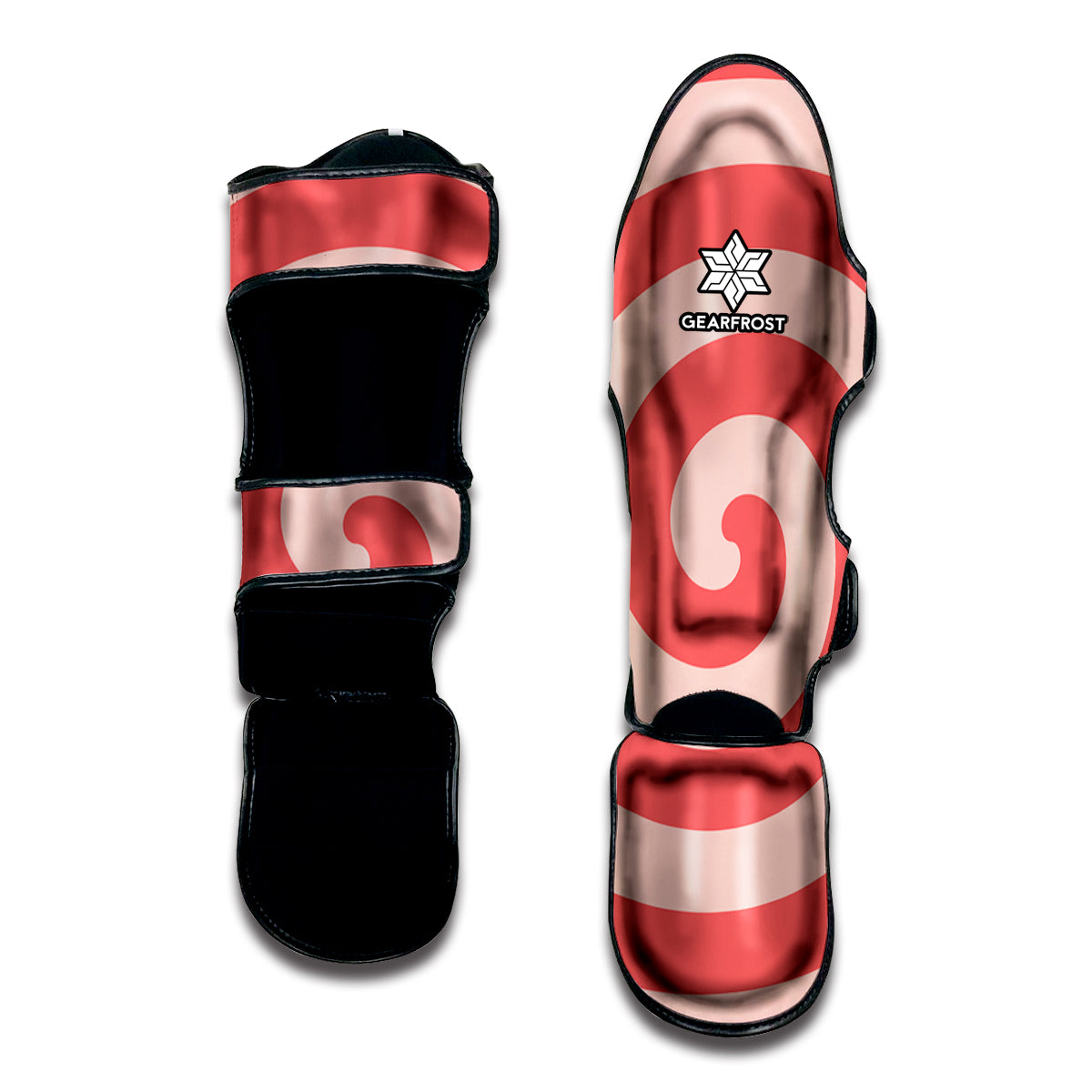 Pink Circle Swirl Print Muay Thai Shin Guard
