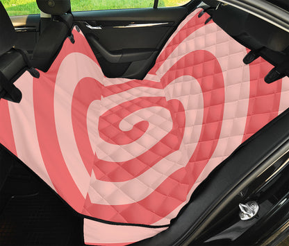 Pink Circle Swirl Print Pet Car Back Seat Cover
