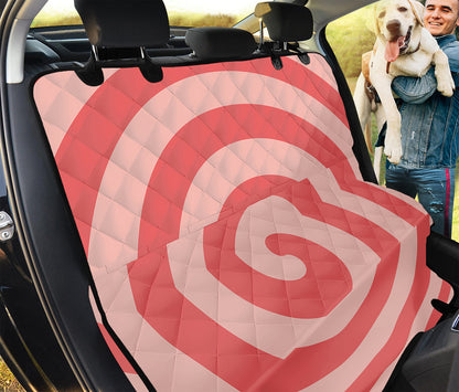 Pink Circle Swirl Print Pet Car Back Seat Cover