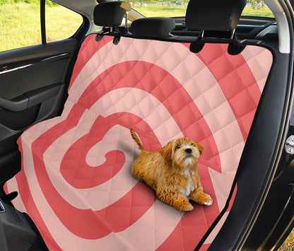 Pink Circle Swirl Print Pet Car Back Seat Cover